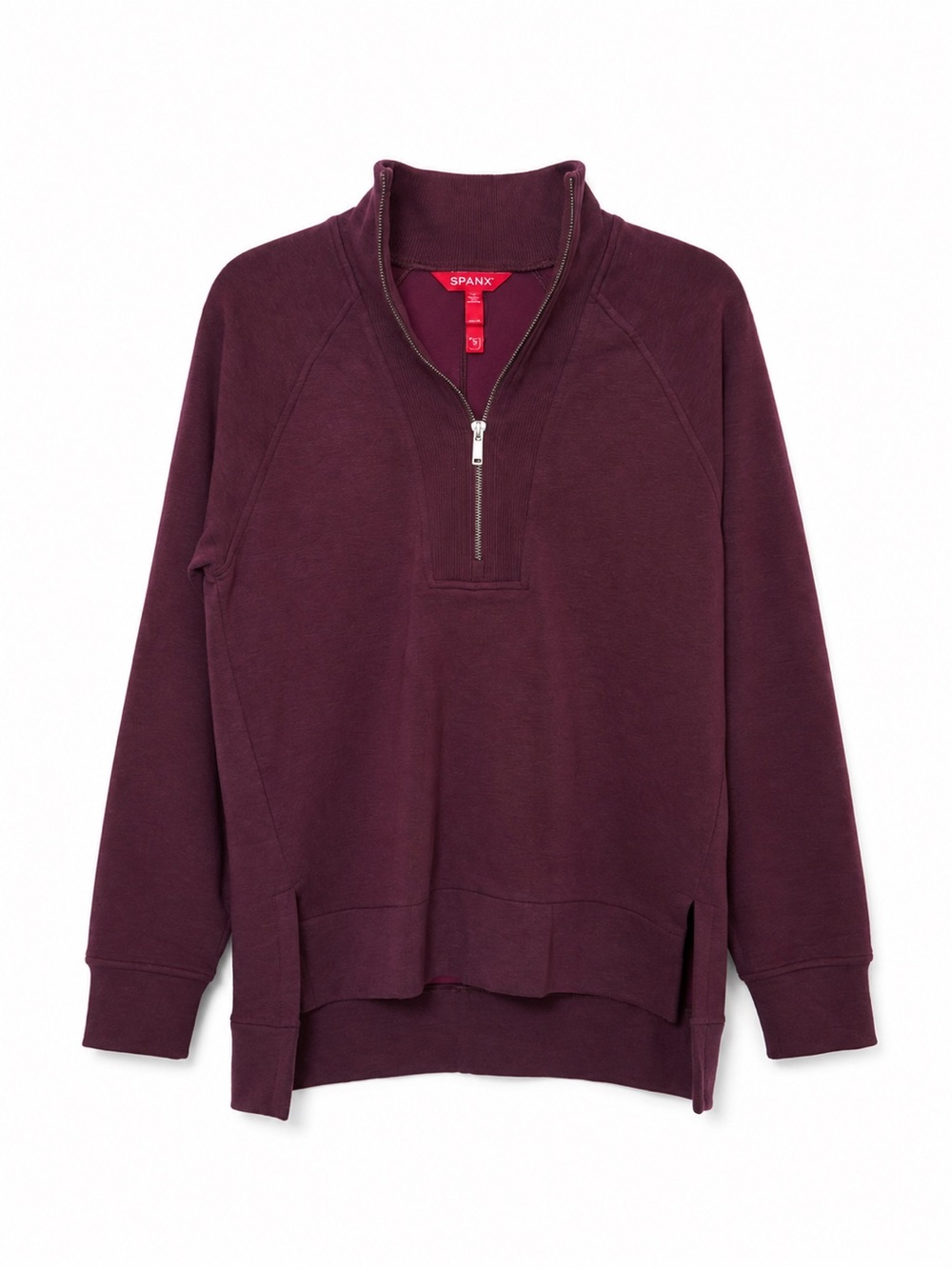 SPANX AirEssentials Half Zip sweatshirt plum small - Picture 5 of 6